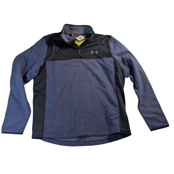 Under Armour Mens Large ColdGear 1/4 Zip Loose Fit Long Sleeve Pullover Shirt - Picture 1 of 5